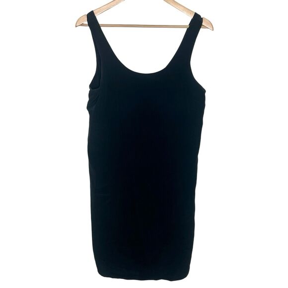 Madewell Open Tie Back Sleeveless Tunic Top Black Womens M Silk Minimalist - Picture 1 of 10